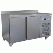 Table frigorifique ventilé 2 portes gn 1/1 260 l sur roues avec dos... - PWR-MGN2-V/R2-BA-LIQ