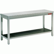 Table inox de travail avec 1 étagère profondeur 600 mm gamme standa... - PTL861