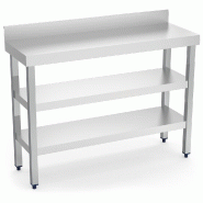 Table murale Sotabanco en acier inoxydable avec étagères Table murale Sotabanco avec 2 étagères. 1000x400x850mm. Horemaq - 074408