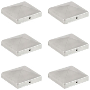 Vidaxl bouchons de poteau de clôture 6 pcs métal galvanisé 101x101 mm 145492 Vidaxl bouchons de poteau de clôture 6 pcs métal galvanisé 101x101 mm 145492