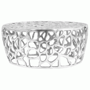 VidaXL Table basse Aluminium moulé 70x30 cm Argenté Modèle Atlas Office Pro Industriel - 246513