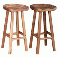 VidaXL Tabourets De Bar Lot De 2 Bois D Acacia Massif - 244247 VidaXL Tabourets De Bar Lot De 2 Bois D Acacia Massif - 244247