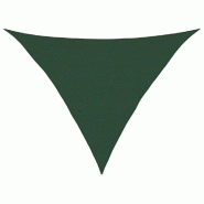 VidaXL Voile d'ombrage 160 g/m² Vert foncé 5x5x6 m PEHD Modèle Soleil Iota - vert 311485