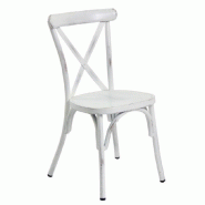 Lot de 4 Chaises - Empilables, Aluminium Vintage - CROSS