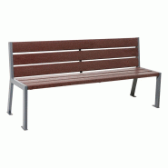 Banc plastique recyclé Silaos®6 lames - Sans