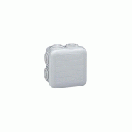 Boîte de dérivation carrée plexo dimensions 65x65x40mm  gris ral7035
