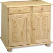 Buffet 2 portes et 2 tiroirs finition non vernie, dimensions du produit : 86x88x52 cm (hauteurxlargeurxprofondeur) - 8436022250017