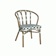 Chaise passy vert pâle/noire, 78x56x59 cm, France mobilier chr - marron aluminium 3760326527946