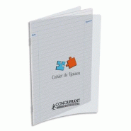 CONQUERANT Lot de 10 Cahier de Liaison Classique PP piqué 17x22, 48p./24 feuilles 90g/m², ligné, incolore - 3020120082028
