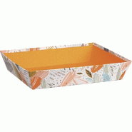 Corbeille carton Orange Fraîcheur 36x27x7cm