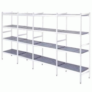 EURAST - Étagères en duralumin 4 niveaux - 5080x370x1700 mm - 50803400 - inox 50803400 EURAST - Étagères en duralumin 4 niveaux - 5080x370x1700 mm - 50803400 - inox 50803400