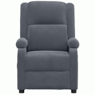 Fauteuil inclinable électrique Gris foncé Velours Modèle Sermelis - 8720286936368