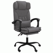Helloshop26 - Chaise fauteuil siège pivotante de inclinable de bureau informatique étude similicuir gris 02_0024247 - gris métal 3000215332030