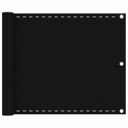 Helloshop26 - Écran de balcon brise pare vue protection confidentialité 75 x 600 cm PEHD noir 02_0010274 - noir aluminium 3000560282721