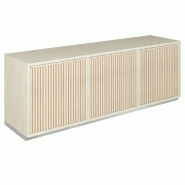 Meuble Vertigo T01 2 portes 2 tiroirs MDF naturel et érable 180x47x60 cm