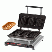 Neumärker® Gaufrier Thermocook® incl. Plaques interchangeables Coupelle gaufrée - gris inox 12-40801-65