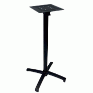 Piètement pliant Calvi Ht108 en alu noir p. Mange debout ext. 70x70, Ø70cm maxi