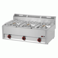 RM GASTRO Fourneau à gaz 3x brûleur sans soubassement REDFOX - SP 90/3 GLS - REDFOX - 0615402713269