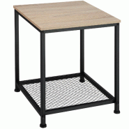 Tectake Table d’appoint DERBY 45,5x45,5x55,5cm - Bois clair industriel, Chêne Sonoma - 404207 - marron Bois manufacturé 404207