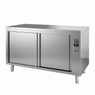 Vaiotec TOPLINE Armoire chauffante 600 / 2 portes coulissantes L:1200 - inox 4-6TASC120-1B