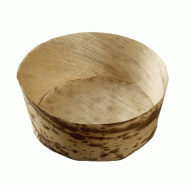 Verrine ronde feuille de Bambou couleur naturelle Ø5,5cm - par 1000