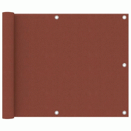 VidaXL Écran de balcon Terre cuite 75x300 cm Tissu Oxford Modèle Clima Plus - rouge 134972