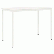 VidaXL Table de bar Blanc 110 x 55 x 105 cm Bois de pin massif Modèle Titan Signature Plus - 892810