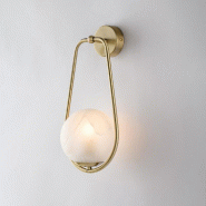 Bonetti Illumina Afrodite Applique 1 Lumière En Fer Bronzé Avec Sphère Dm.14.16 P.19 Bl286-Ap1-Brz - bronze 8050713219482