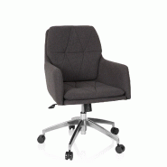 Chaise de bureau / pivotante SHAKE 350 en tissu gris foncé hjh OFFICE - gris polyester 670946