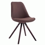 Décoshop26 - Chaise de salle à manger design scandinave en tissu marron et pieds en bois marron forme rond 10_0003442 - marron 3000251583281 Décoshop26 - Chaise de salle à manger design scandinave en tissu marron et pieds en bois marron forme rond 10_0003442 - marron 3000251583281