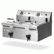 Friteuse électrique ELF62EMG - 2 x 8 litres - avec robinet de vidange - P500 | Mainho