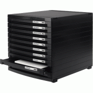 HAN Module de classement CONTUR, 10 tiroirs bas, en PS, coloris noir - 1510-13