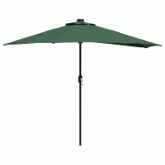 Helloshop26 - Parasol de jardin pliable moderne 294 x 150 x 224 cm avec éclairage LED en polyester vert 02_0058667 - vert 3000240710957