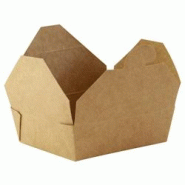 Nvase Ecolomique - 50 Pcs - Mini boîte repas carton kraft 410 ml 11,5 x 9,8 x 3,5 cm - ECO210BIOKMINI - marron en carton NVS210BIOKMINI