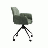 Chaise de réunion sur roulettes, assise et dossier tissu Moods'91 Mobitec Chaise de réunion sur roulettes, assise et dossier tissu Moods'91 Mobitec