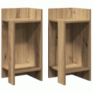VidaXL Tables d'appoint 2pcs avec étagère chêne artisanal 25,5x27x60cm Modèle Apex Essence Pro - 858559