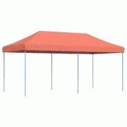 VidaXL Tente réception pliable escamotable terre cuite 580x292x315 cm Modèle AbriFlow 300 - rouge 4004941