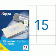 1500 étiquettes blanches multi-usage, format 70 x 50,8 mm (100 feuilles A4 / cdt) - 3270241189964