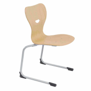 Chaise à piètement luge adaptable à différents  types de sols grâce aux patins interchangeables - EWS.4