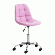 CLP Chaise de bureau Emil similicuir Rose - violet polyester 192404457 CLP Chaise de bureau Emil similicuir Rose - violet polyester 192404457
