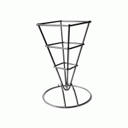 ECOLOMIQUE - 6 Pcs - Porte cône carré métal noir 9,2 x 6,4 x 13 cm - noir métal ECO294CONE6C ECOLOMIQUE - 6 Pcs - Porte cône carré métal noir 9,2 x 6,4 x 13 cm - noir métal ECO294CONE6C