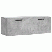Helloshop26 - Armoire murale pratique moderne 100 x 36,5 x 35 cm rangement design en bois d'ingénierie gris béton 02_0048885 - gris Bois massif 3000
