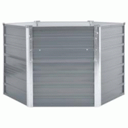 Helloshop26 - Jardinière lit surélevé plantes fleurs jardin acier galvanisé 129 x 129 x 77 cm gris 02_0001089 - 3000074481535 Helloshop26 - Jardinière lit surélevé plantes fleurs jardin acier galvanisé 129 x 129 x 77 cm gris 02_0001089 - 3000074481535