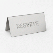 Hostelnovo del Valles Hostelnovo – Plaque de table "RÉSERVÉ" - argenté inox 8436604770896