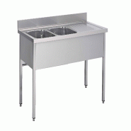 ITALCONCEPT L2G Plonge Inox Soudee, 2 Bacs 850mm x 1600mm x 600 mm - 3616350006745