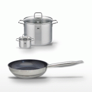 Lot Poêle 28cm & 2 Faitouts 14/26cm Elo Profi Therm Platinum - gris inox 3176239951813