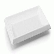 Plateau rectangulaire Blanc Mélamine Classic 26x16 cm de Lacor - 63531