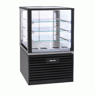 Roller Grill Vitrine réfrigérée, positive ventilée, noire, étagères en verre 340L FSC 800 B - verre FSC 800 B