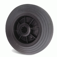 Roue manutal bandage caoutchouc noir 250mm - GUITEL HERVIEU - 500206 - 867305