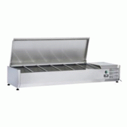 Saladette à poser 5 x GN 1/3 + 1 GN 1/2 avec couvercle CSAP513C Casselin - gris CSAP513C Saladette à poser 5 x GN 1/3 + 1 GN 1/2 avec couvercle CSAP513C Casselin - gris CSAP513C